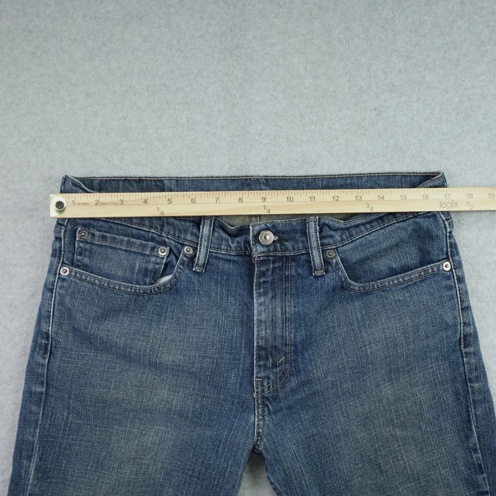 Levi's 511 Jeans Mens 34x28 Blue Slim Fit Stretch Denim Hemmed